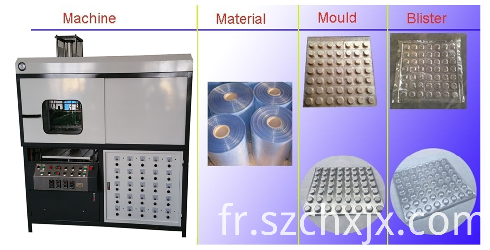 Machine de formage de feuilles en plastique avec four automatique Plastic sheet forming machine with auto-running furnace